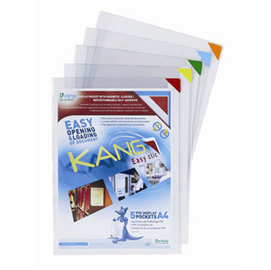 Tasche a l con retro adesivo - a4 - multicolor - tarifold - conf. 5 pezzi