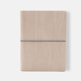 Taccuino evo ciak - 15 x 21 cm - fogli bianchi - copertina rosa antico - in tempo