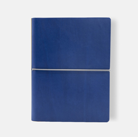 Taccuino evo ciak - 9 x 13 cm - fogli a righe - copertina blu - in tempo