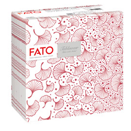 Tovagliolo linea airlaid - carta - 40 x 40 cm - biloba/bordeaux - fato - conf. 50 pezzi