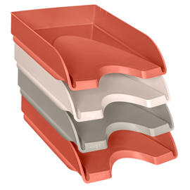 Vaschette portacorrispondenza terra nova - 34,8 × 25,7 × 24,5 cm - colori assortiti - cep - set 4pz