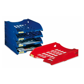 Vaschetta portacorrispondenza forata e040 - 26x34,5x6,5 cm - blu - fellowes