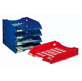 Vaschetta portacorrispondenza forata e040 - 26x34,5x6,5 cm - blu navy - fellowes