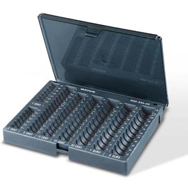 Vaschetta portamonete aroka con coperchio - 23x19x7 cm - grigio - metalplus