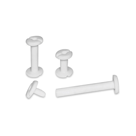 Viti sepolte - plastica - 10 mm - bianco - cwr - conf. 20 pezzi