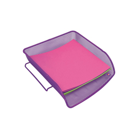 Vaschetta portacorrispondenza mesh - rete metallica - 27x6,5x34cm - viola - alba