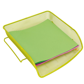 Vaschetta portacorrispondenza mesh - rete metallica - 27x6,5x34 cm - verde - alba