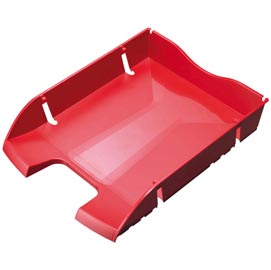 Vaschetta portacorrispondenza - plastica riciclata - 35,5x27,5x6,6 cm - rosso - helit