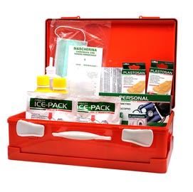 Valigetta di pronto soccorso medic 2 - 39,5x27x13,5 cm - oltre 3 persone - arancio - pvs