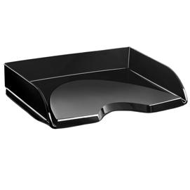 Vaschetta portacorrispondenza - apertura frontale - 26x35,1x6,9 cm - nero crystal - cep