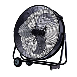 Ventilatore industriale uragano 82 - carrellato - metallo- nero - cfg