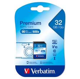 Verbatim - scheda sdhc classe 10 (min 10mb/sec) - 43963 - 32gb