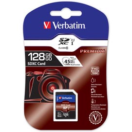 Vertbatim - scheda sdhc premium sdxc class 10/uhs-1 - 44025 - 128gb
