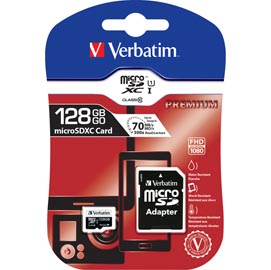Verbatim - micro sdhc classe 10 fino a 45mb/sec - 44085 - 128gb