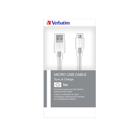Verbatim - cavo micro b usb sync & charge - silver - 48862 - 100cm