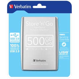 Verbatim - hard disk store 'n'go usb 3.0 - 53021 - 500gb