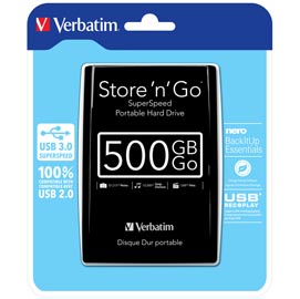 Verbatim - hard disk portatile store 'n'go usb 3.0 - nero - 53029 - 500gb