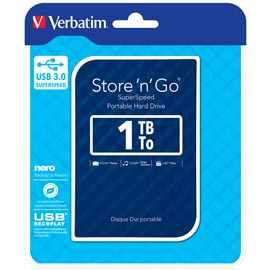 Verbatim - usb 3.0 portatile store 'n'go 9,5mm drive - blu - 53200 - 1tb