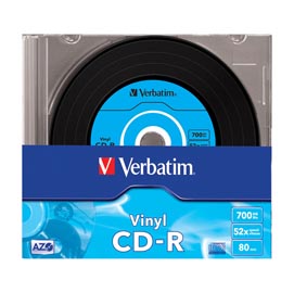 Verbatim - scatola 10 cd-r data life plus data vinyl - slim 1x/52x - 43426 - 700mb