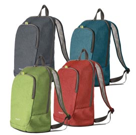 Zaino ready - colori assortiti - in tessuto tecnico - 28x44x15cm - intempo