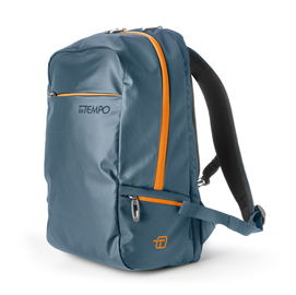 Zaino backpack blackout - 28 x 46 x 22 cm - blu/arancio - intempo
