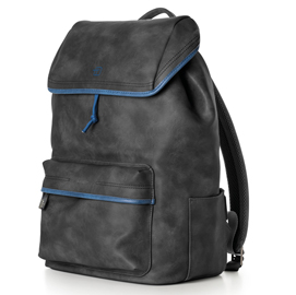 Zaino a sacco bluegate - 33 x 45 x 20 cm - similpelle - nero - in tempo