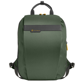 Zaino a guscio job - 29 x 3 x 13 cm - tessuto tecnico - verde - in tempo